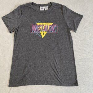 IML Women's Short Sleeve Nostalgic T Shirt Women's/Juniors' L Gray Retro Style